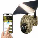 Caméra De Surveillance Extérieure Solaire - Rotation 360° et vision nocturne 2K