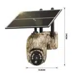 Caméra De Surveillance Extérieure Solaire - Rotation 360° et vision nocturne 2K