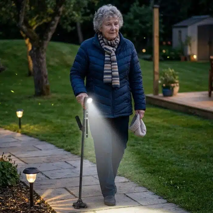 Canne De Marche Pliante Avec Lumière LED