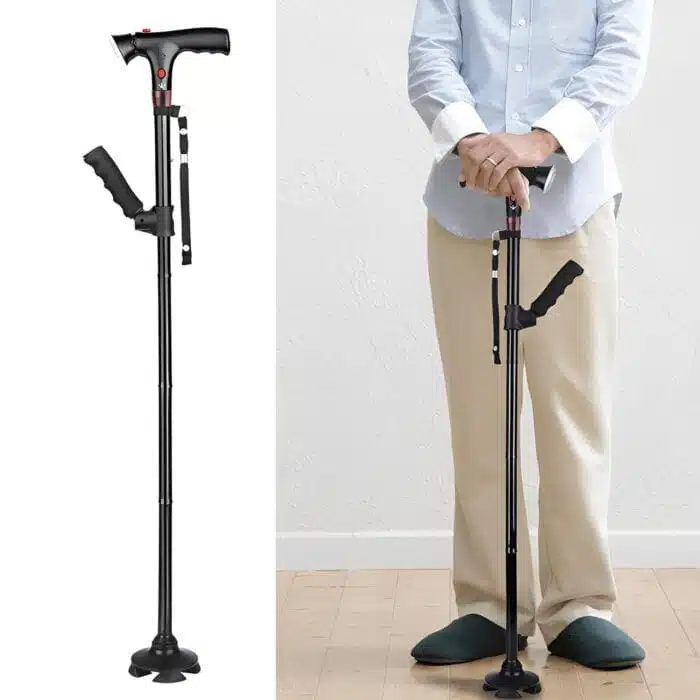 Canne De Marche Pliante Avec Lumière LED