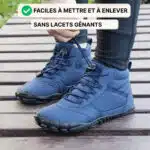 Chaussures Barefoot Hiver Imperméables Pied Large