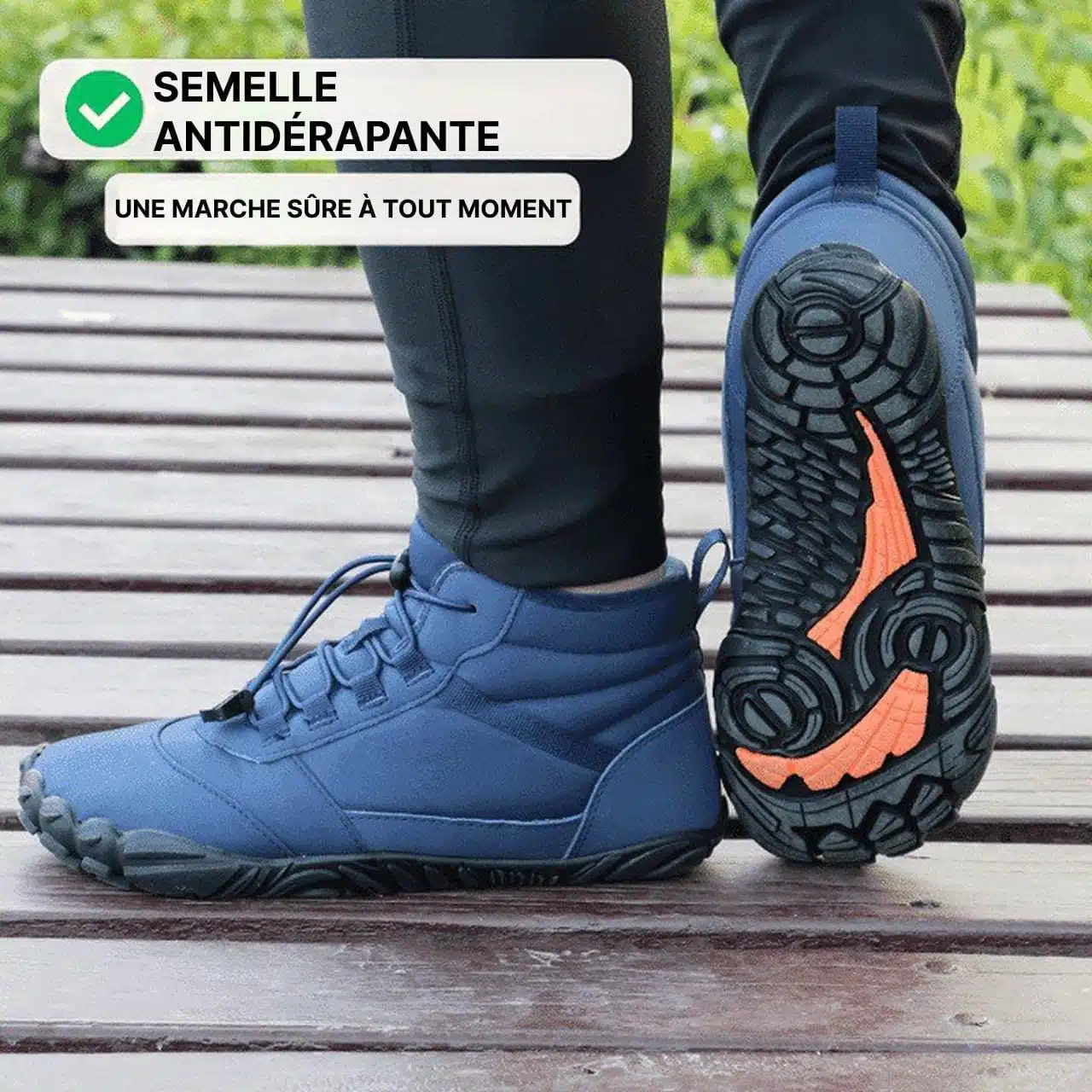 Chaussures Barefoot Hiver Imperméables Pied Large