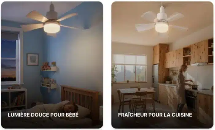 Ventilateur Pour Plafond Avec Lumière Silencieux