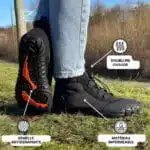 Chaussures Barefoot Hiver Imperméables Pied Large