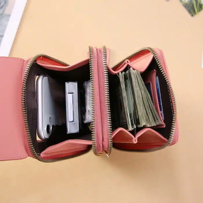 Sac Bandoulière Femme Pour Téléphone Porte-Cartes Avec Pochette Tactile