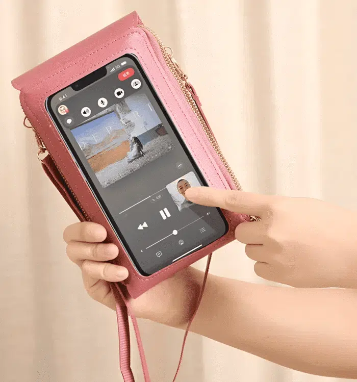 Sac Bandoulière Femme Pour Téléphone Porte-Cartes Avec Pochette Tactile