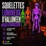 Squelette Halloween Lumineux D'Extérieur