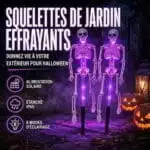 Squelette Halloween Lumineux D'Extérieur