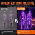Squelette Halloween Lumineux D'Extérieur