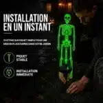 Squelette Halloween Lumineux D'Extérieur