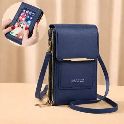 Sac Bandoulière Femme Pour Téléphone Porte-Cartes Avec Pochette Tactile