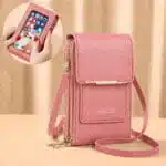 Sac Bandoulière Femme Pour Téléphone Porte-Cartes Avec Pochette Tactile