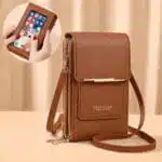 Sac Bandoulière Femme Pour Téléphone Porte-Cartes Avec Pochette Tactile