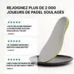 Semelles Padel Sport Amortissante Anti Choc EVA