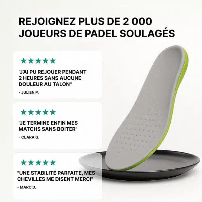 Semelles Padel Sport Amortissante Anti Choc EVA