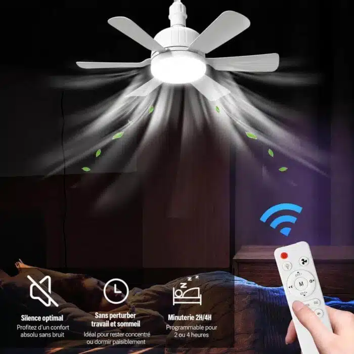 Ventilateur Pour Plafond Avec Lumière Silencieux
