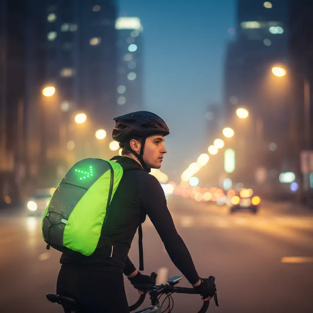 Sac à dos de vélo 15L avec clignotants LED