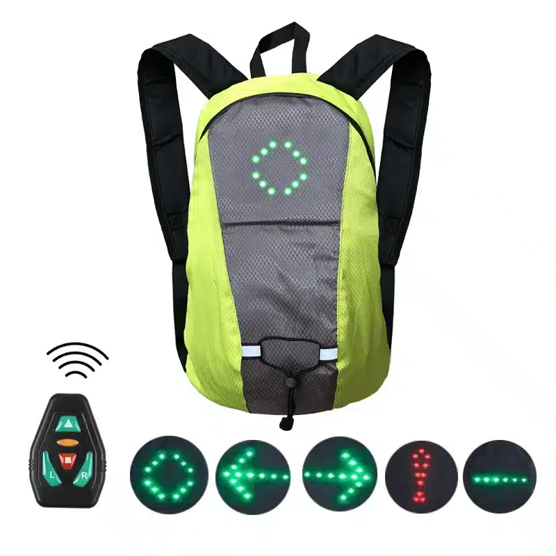 Sac à dos de vélo 15L avec clignotants LED