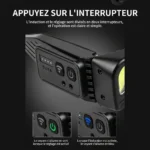 Lampes frontale à LED COB à induction, rechargeables TYPE-C