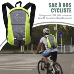 Sac à dos de vélo 15L avec clignotants LED