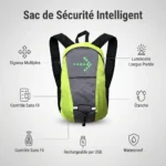 Sac à dos de vélo 15L avec clignotants LED